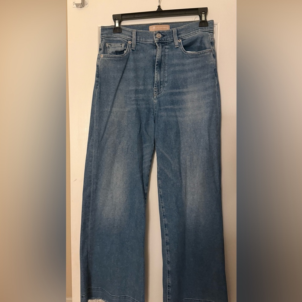 7 For All Mankind Blue Relaxed Jeans